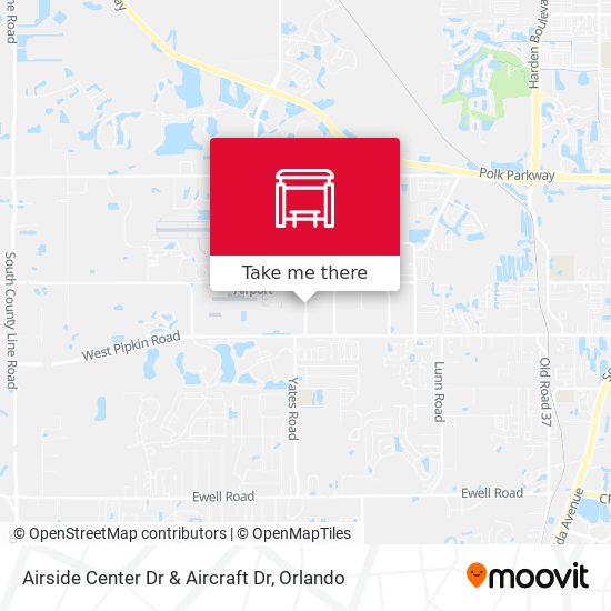 Airside Center Dr & Aircraft Dr map