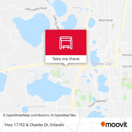 Hwy 17/92 & Chanler Dr map