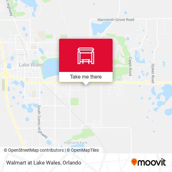 Walmart at Lake Wales map