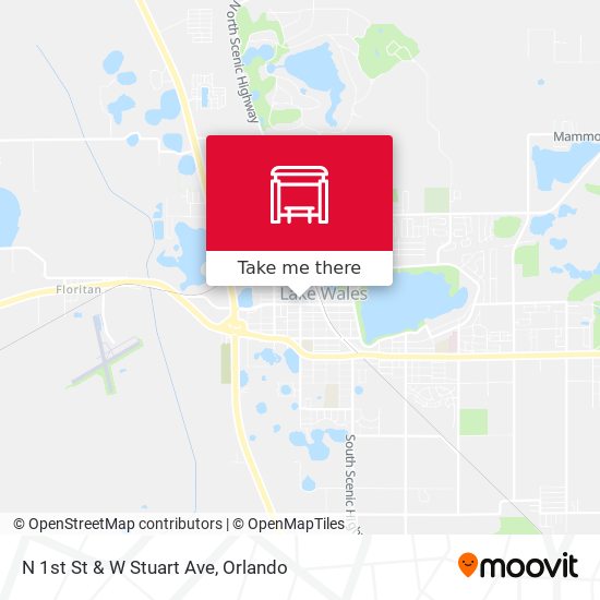 N 1st St & W Stuart Ave map