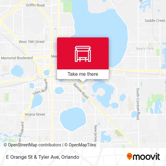 E Orange St & Tyler Ave map