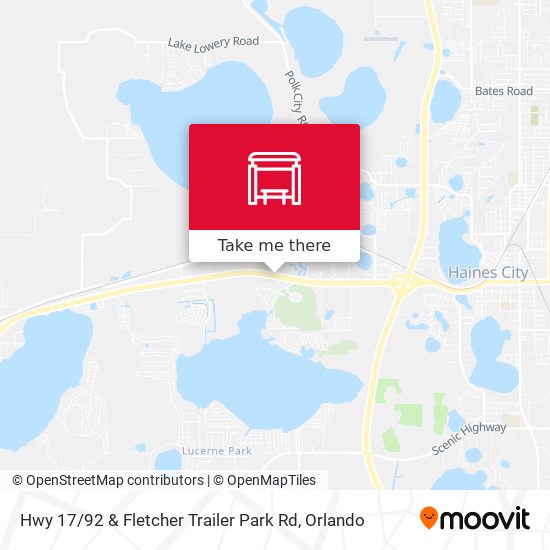 Hwy 17 / 92 & Fletcher Trailer Park Rd map