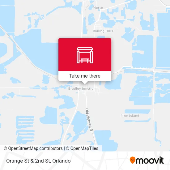 Orange St & 2nd St map