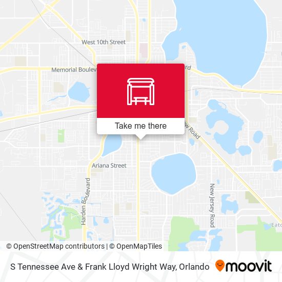 S Tennessee Ave & Frank Lloyd Wright Way map