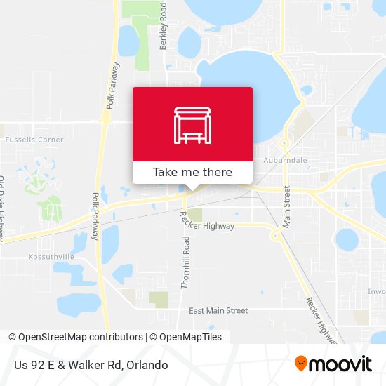 Us 92 E & Walker Rd map