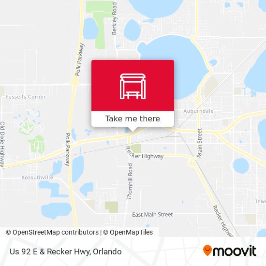 Us 92 E & Recker Hwy map