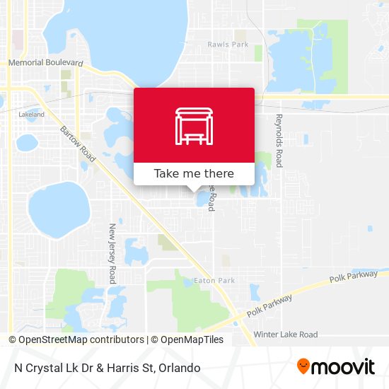 N Crystal Lk Dr & Harris St map