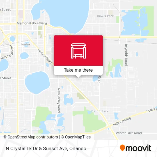 N Crystal Lk Dr & Sunset Ave map