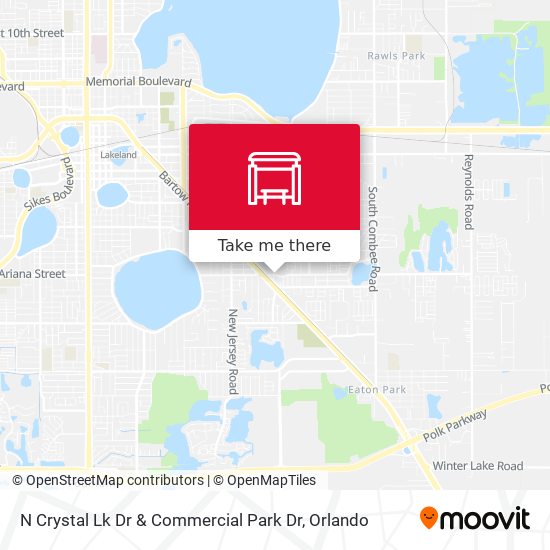 N Crystal Lk Dr & Commercial Park Dr map