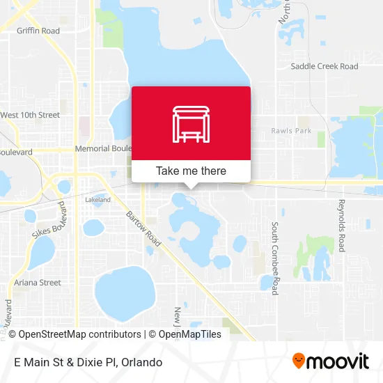 E Main St & Dixie Pl map