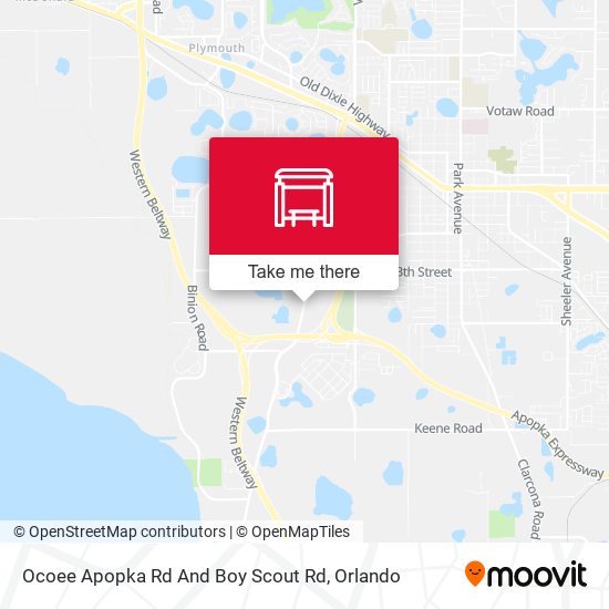 Ocoee Apopka Rd And Boy Scout Rd map