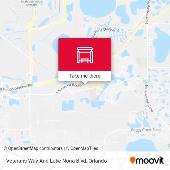 Mapa de Veterans Way And Lake Nona Blvd