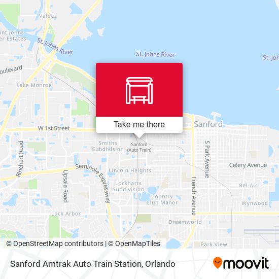 Sanford Amtrak Auto Train Station map