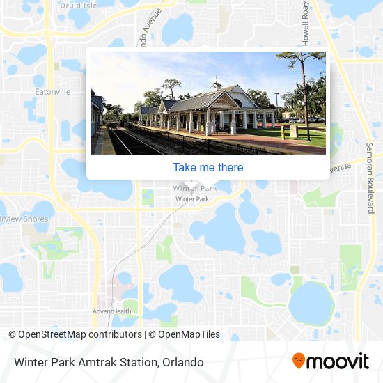 Winter Park Amtrak Station map