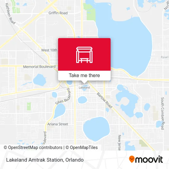 Mapa de Lakeland Amtrak Station
