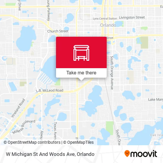 Mapa de W Michigan St And Woods Ave