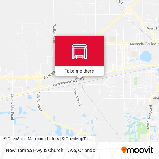 New Tampa Hwy & Churchill Ave map