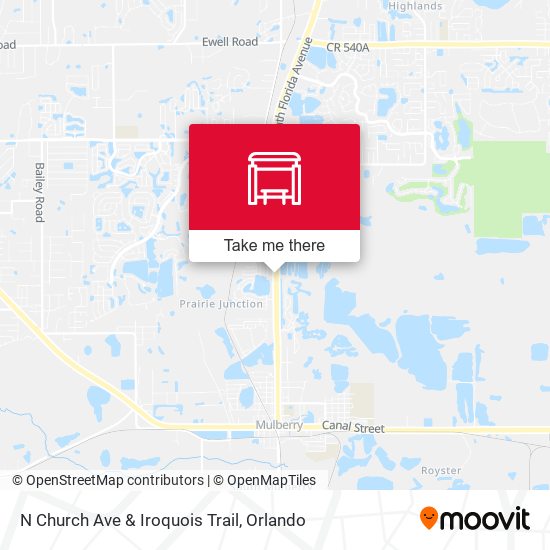 Mapa de N Church Ave & Iroquois Trail