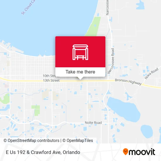 E Us 192 & Crawford Ave map