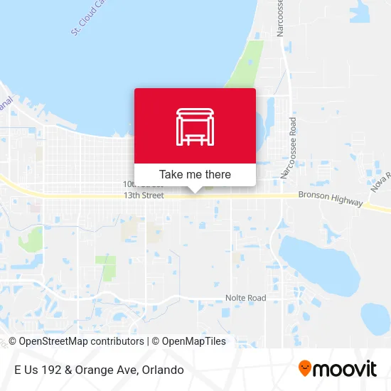 E Us 192 & Orange Ave map