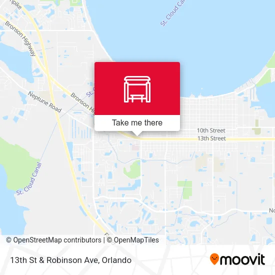 13th St & Robinson Ave map