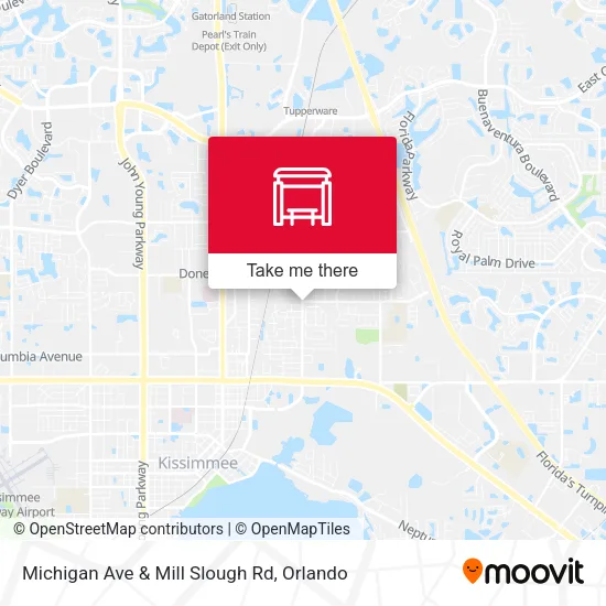 Michigan Ave & Mill Slough Rd map