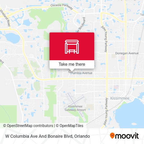 W Columbia Ave And Bonaire  Blvd map