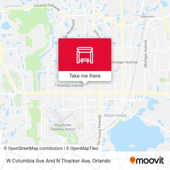 Mapa de W Columbia Ave And N Thacker Ave