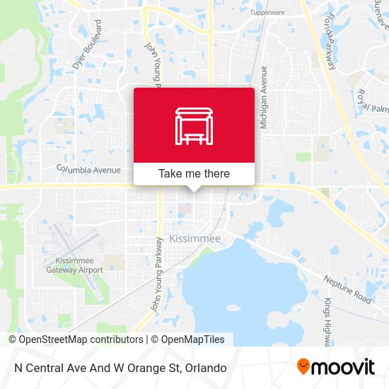 N Central Ave And W Orange St map