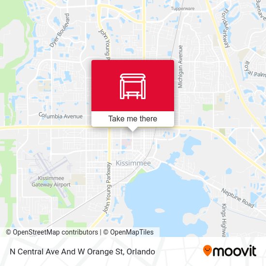 N Centrlal Ave And W Orange St map