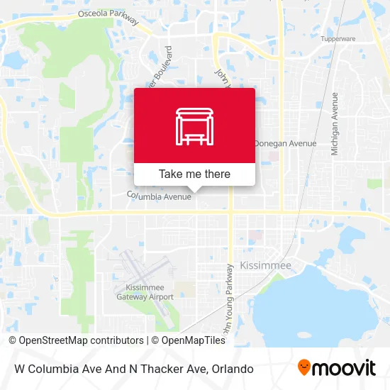 Mapa de W Columbia Ave And N Thacker Ave