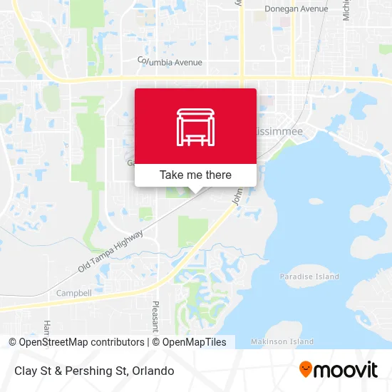 Clay St & Pershing St map