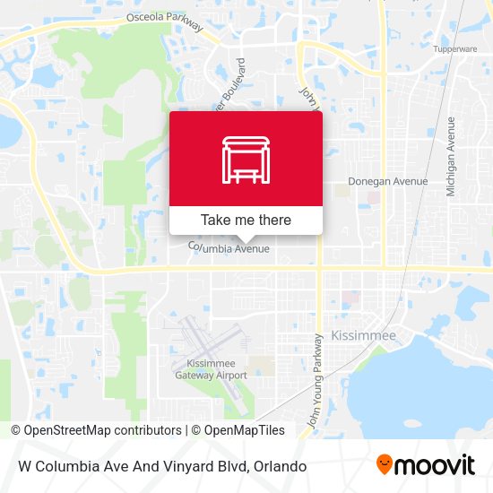 Mapa de W Columbia Ave And Vinyard Blvd