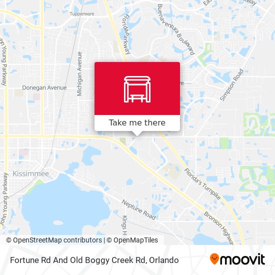 Fortune Rd And Old Boggy Creek Rd map