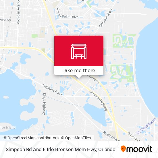 Simpson Rd And E Irlo Bronson Mem Hwy map