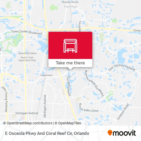E Osceola Pkwy And Coral Reef Cir map