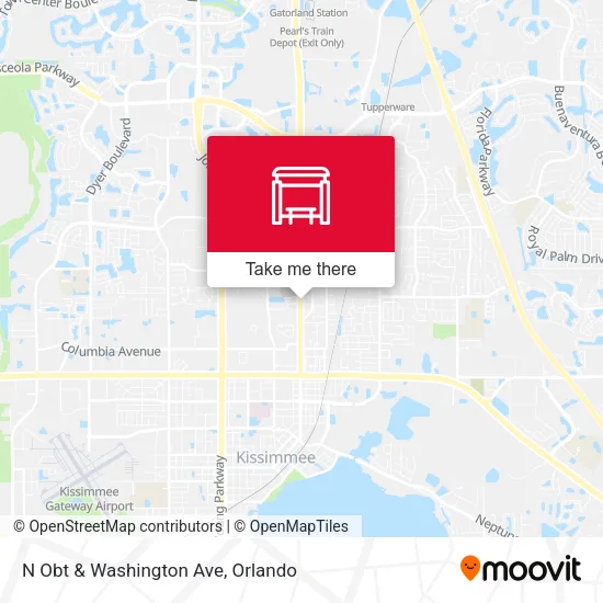 N Obt & Washington Ave map