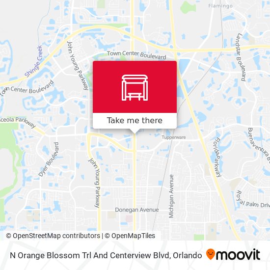 N Orange Blossom Trl And Centerview Blvd map