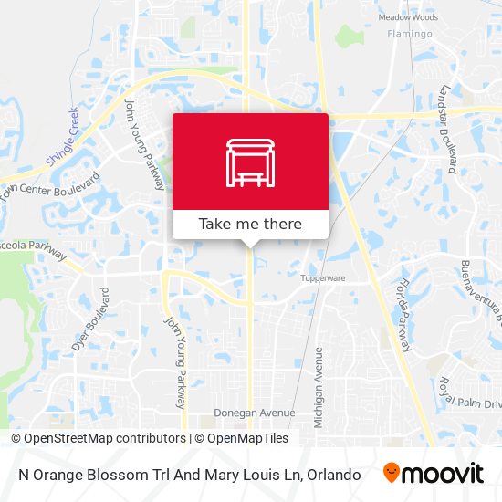 N Orange Blossom Trl And Mary Louis Ln map