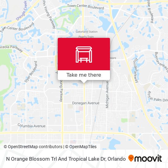 N Orange Blossom Trl And Tropical Lake Dr map