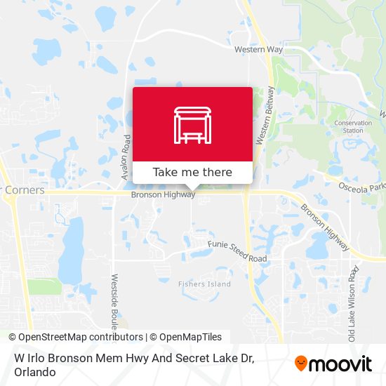 W Irlo Bronson Mem Hwy And Secret Lake Dr map