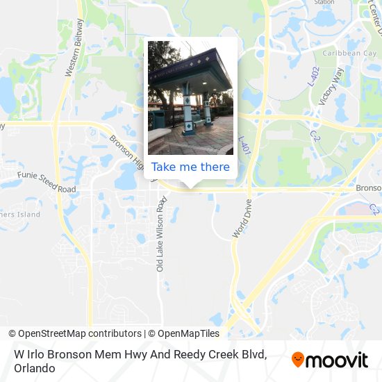 W Irlo Bronson Mem Hwy And Reedy Creek Blvd map