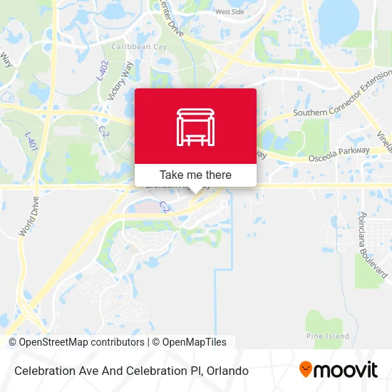 Mapa de Celebration Ave And Celebration Pl