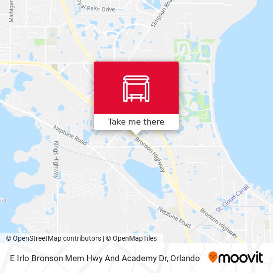 E Irlo Bronson Mem Hwy And Academy Dr map
