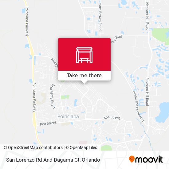 San Lorenzo Rd And Dagama Ct map