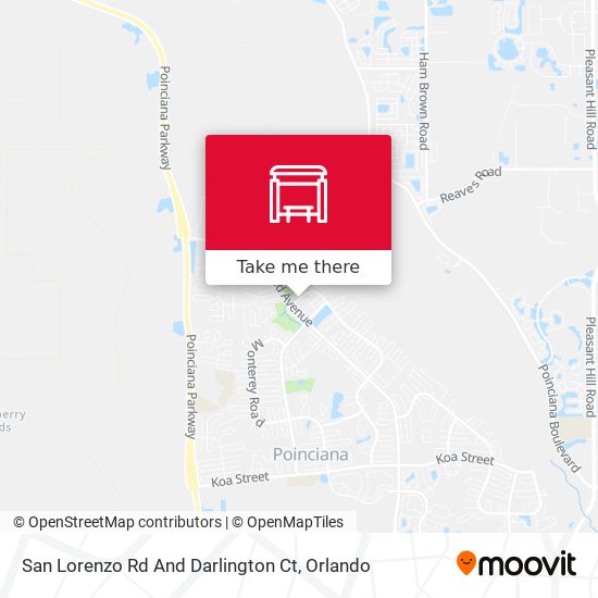Mapa de San Lorenzo Rd And Darlington Ct