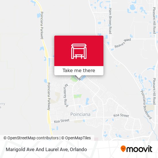 Marigold Ave And Laurel Ave map