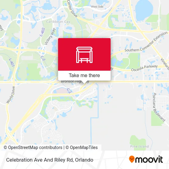 Mapa de Celebration Ave And Riley Rd