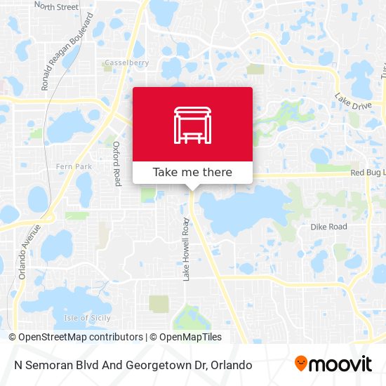 N Semoran  Blvd And Georgetown  Dr map