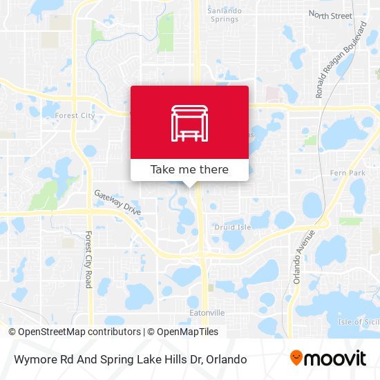 Wymore Rd And Spring Lake Hills Dr map